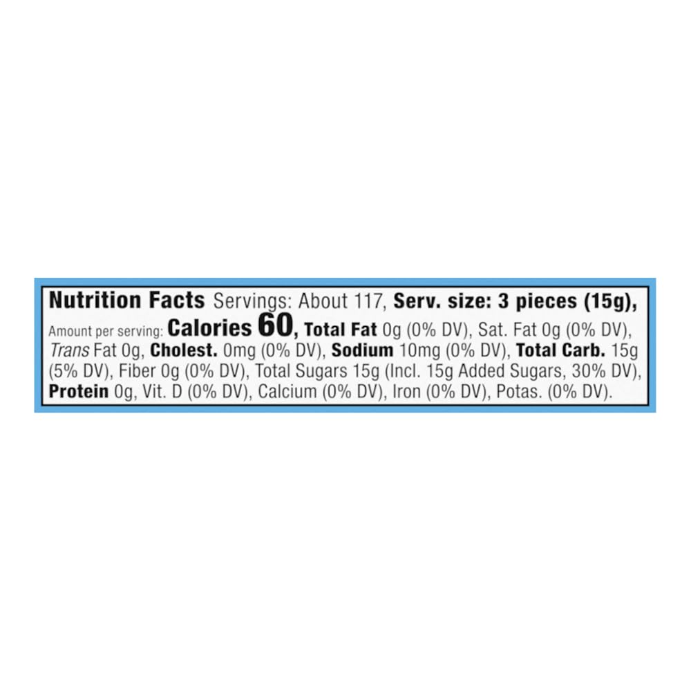Brach's Bobs Sweet Stripes Soft Peppermint Candy, Individually Wrapped Pieces, 3.9 lb Tub (350 Count)