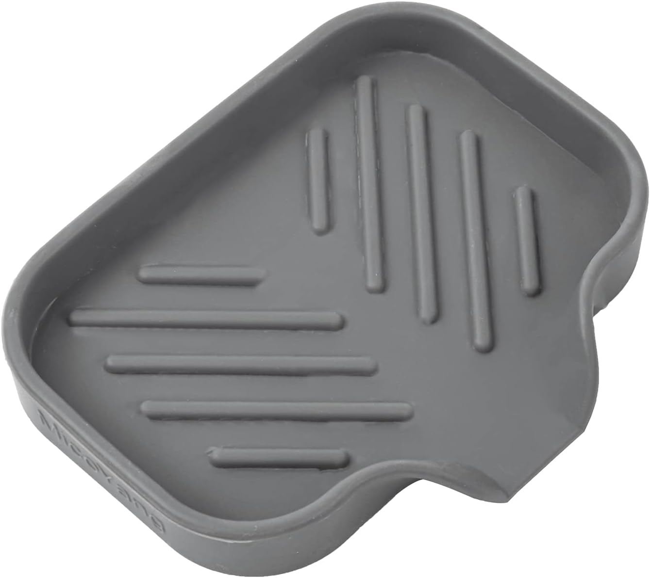 Silicone Bathroom Soap Dishes with Drain Spout-Bathroom and Kitchen Sink Organizer,Sponge Holder,Dish Soap Tray,Perfect for Dispenser,Scrubber,Bottle,Cup on Sink or Counter-Black 4.9"Γ3.2"