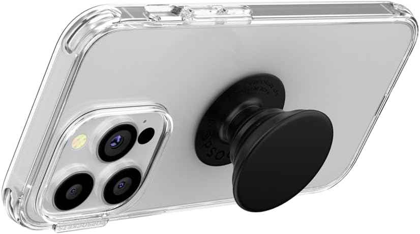 PopSockets Phone Grip with Expanding Kickstand, Adhesive Grip - Black