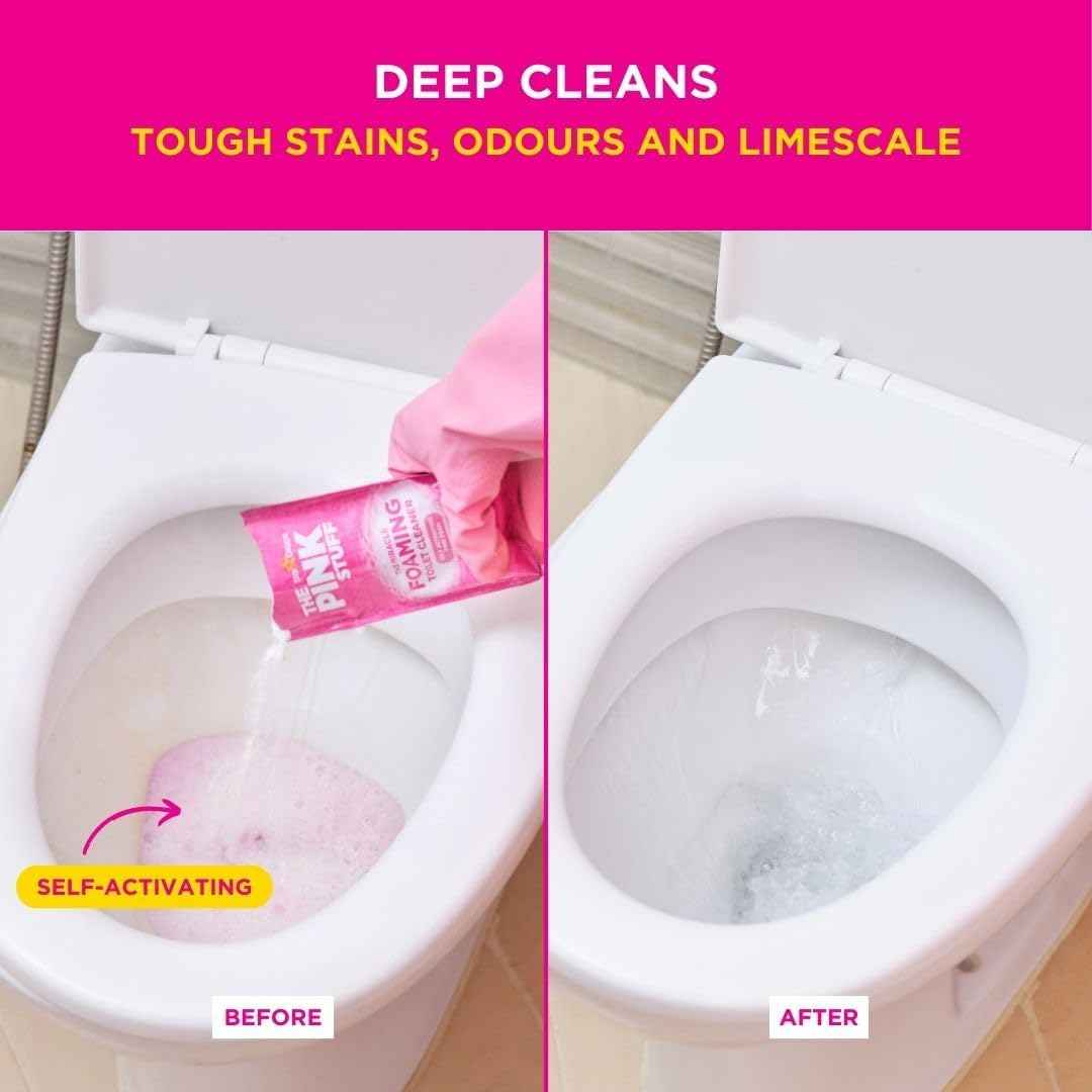 Stardrops - The Pink Stuff - The Miracle Power Foaming Toilet Cleaner - 2 Treatments - Self Activating Pink Foam Pack of 1 (7 Ounce)