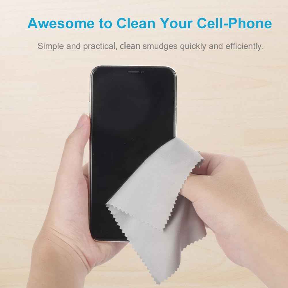 Mcyye 8 PCS Microfiber Cleaning Cloth for Glasses (6"x7"), Premium Eyeglass Cleaning Cloth, Lens Wipes Cloth for Electronics, Glasses, TV Screen, Cell Phone and Laptop, Cleaning the Screens Works Well