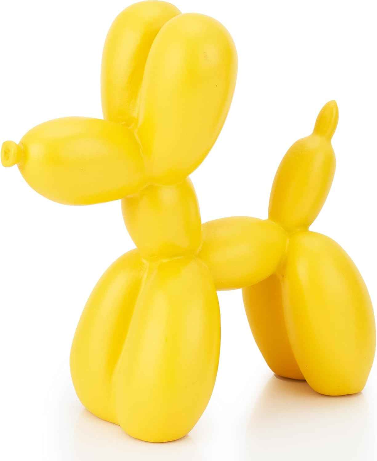 Red Balloon Dog Statue Decor, 4 inch Small Knick Knacks Balloon Dog Animal for Desk Shelf Décor