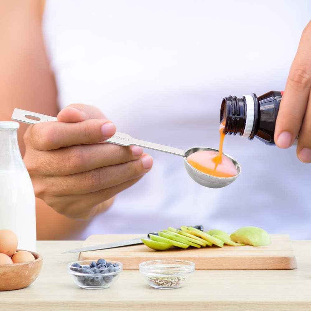 5PCS OstWony Measuring Spoons Set, Includes 1/8 tsp, 1/4 tsp, 1/2 tsp, 1 tsp, 1 tbsp, Food Grade Stainless Steel measuring cups, Tablespoon and Teaspoon for Measure