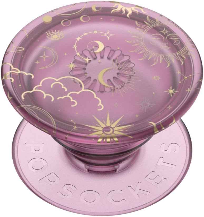 PopSockets Phone Grip for MagSafe with Kickstand, Magnetic Stand, Swappable Top, Secure Hold for iPhone MagSafe Cases, Phone & Tablet Grip - Clear