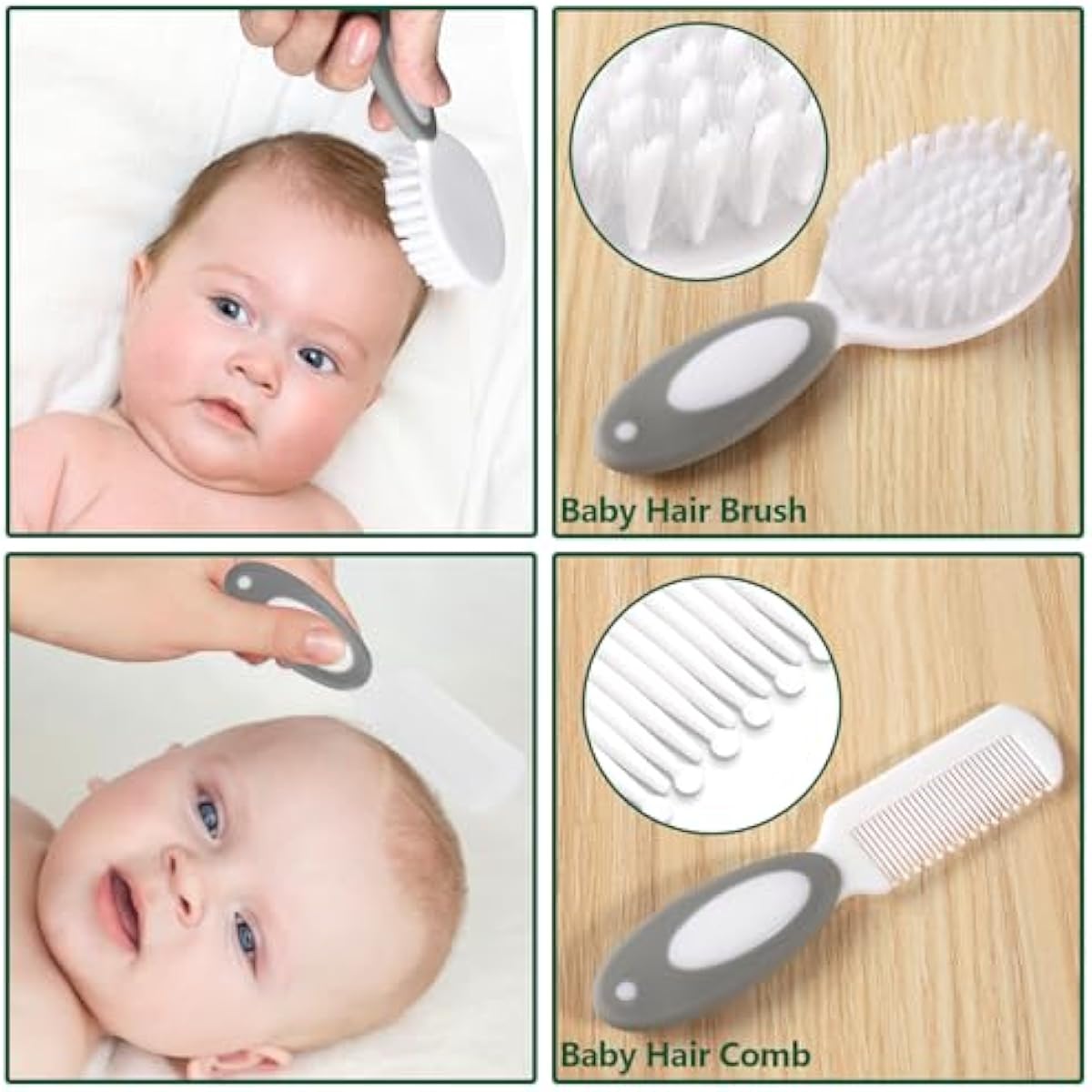 Baby Healthcare and Grooming Kit for Newborn Kids, 24PCS Upgraded Safety Baby Care Kit, Newborn Nursery Health Care Set, Baby Care Product (Grey White)