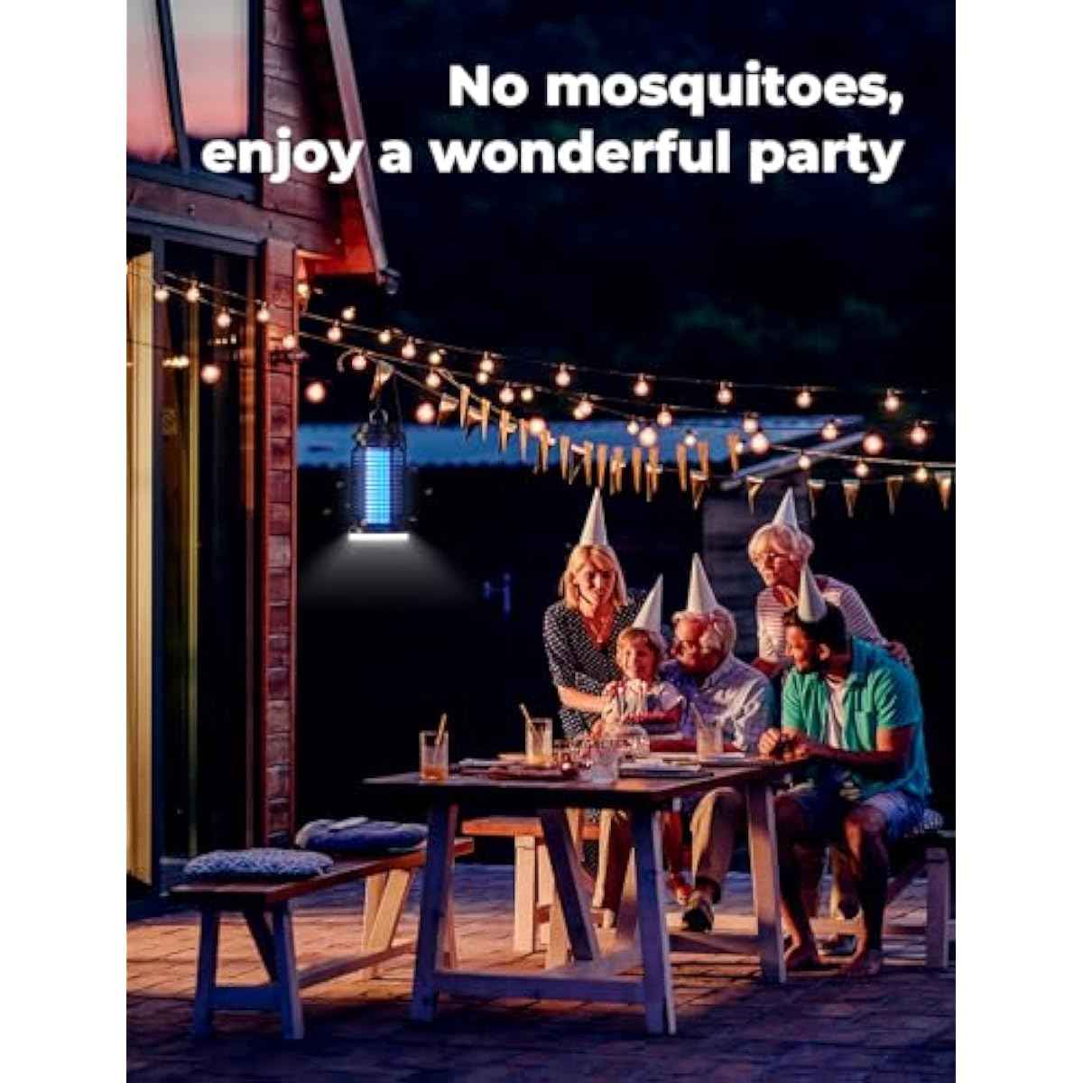 YISSVIC Bug Zapper Outdoor Indoor Waterproof Electric Mosquito Lamp Fly Zapper Killer Effective 4200V Plug in for Home Patio Office Courtyard
