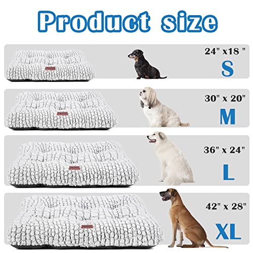 Dog Bed Crate Pad - Soft Fluffy Pet Cushion Mat for Small Dogs, Anti-Slip Comfy Kennel Pad for Puppy Crates