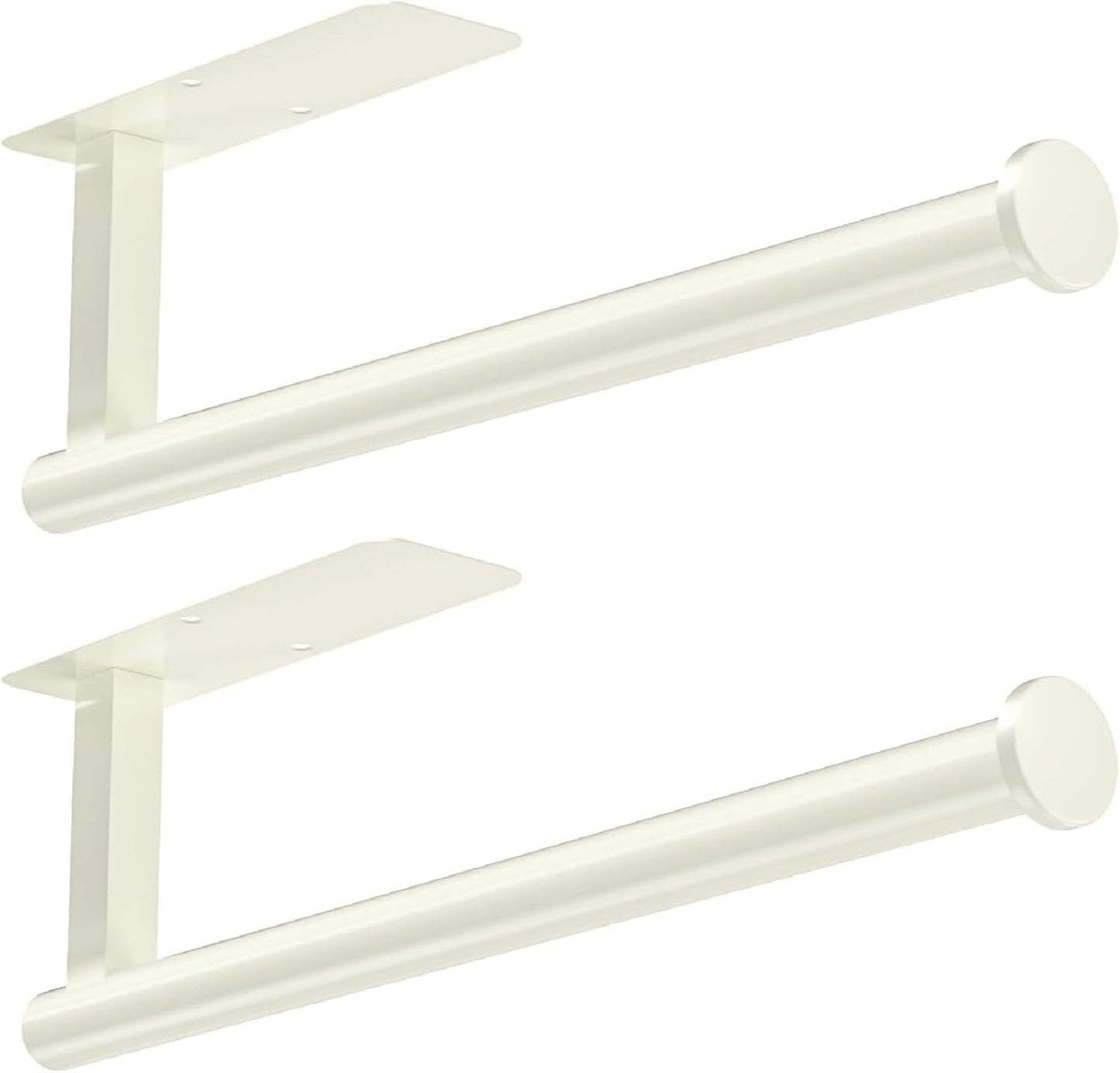 ASTOFLI Paper Towel Holder Under Cabinet No Drilling, Self Adhesive Paper Towel Holder Wall Mount for Kitchen Rack, Under Counter Napin Holder No Drill, RV, 304 Stainless Steel 12 Inch Matte Black