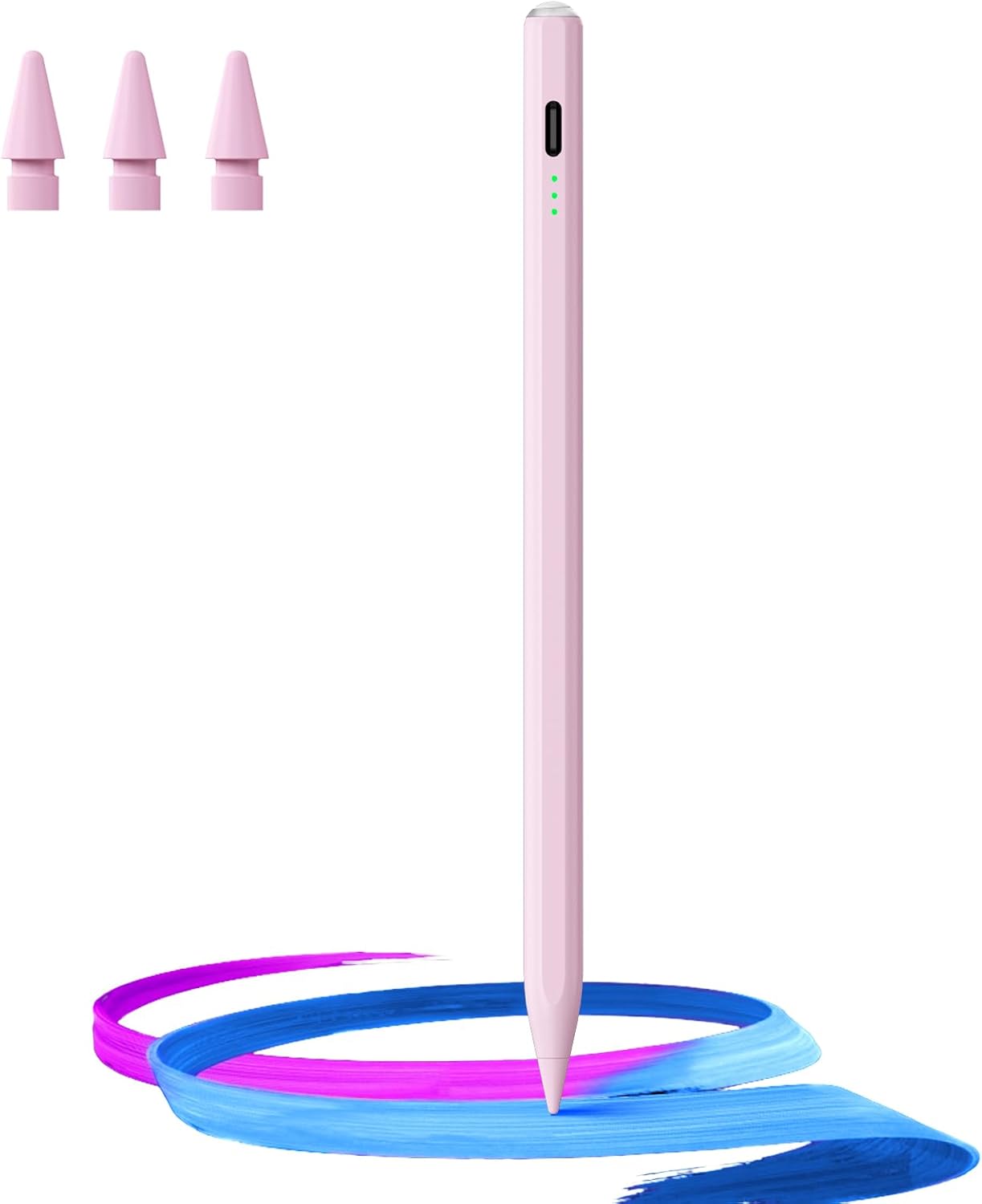 Stylus Pen for iPad(2018-2025)-13 Mins Fast Charge with Tilt Sensitivity & Palm Rejection for iPad 11/10/9/8/7/6th Gen, Air 7/6/5/4/3/M3/M2, Pro 13"/12.9"/11"/M4, Mini 7/6/5th, White