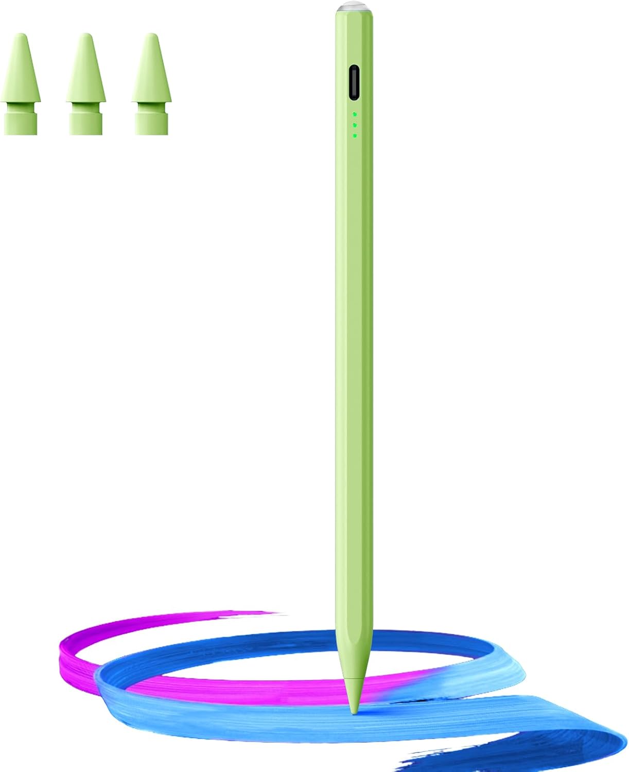 Stylus Pen for iPad(2018-2025)-13 Mins Fast Charge with Tilt Sensitivity & Palm Rejection for iPad 11/10/9/8/7/6th Gen, Air 7/6/5/4/3/M3/M2, Pro 13"/12.9"/11"/M4, Mini 7/6/5th, White