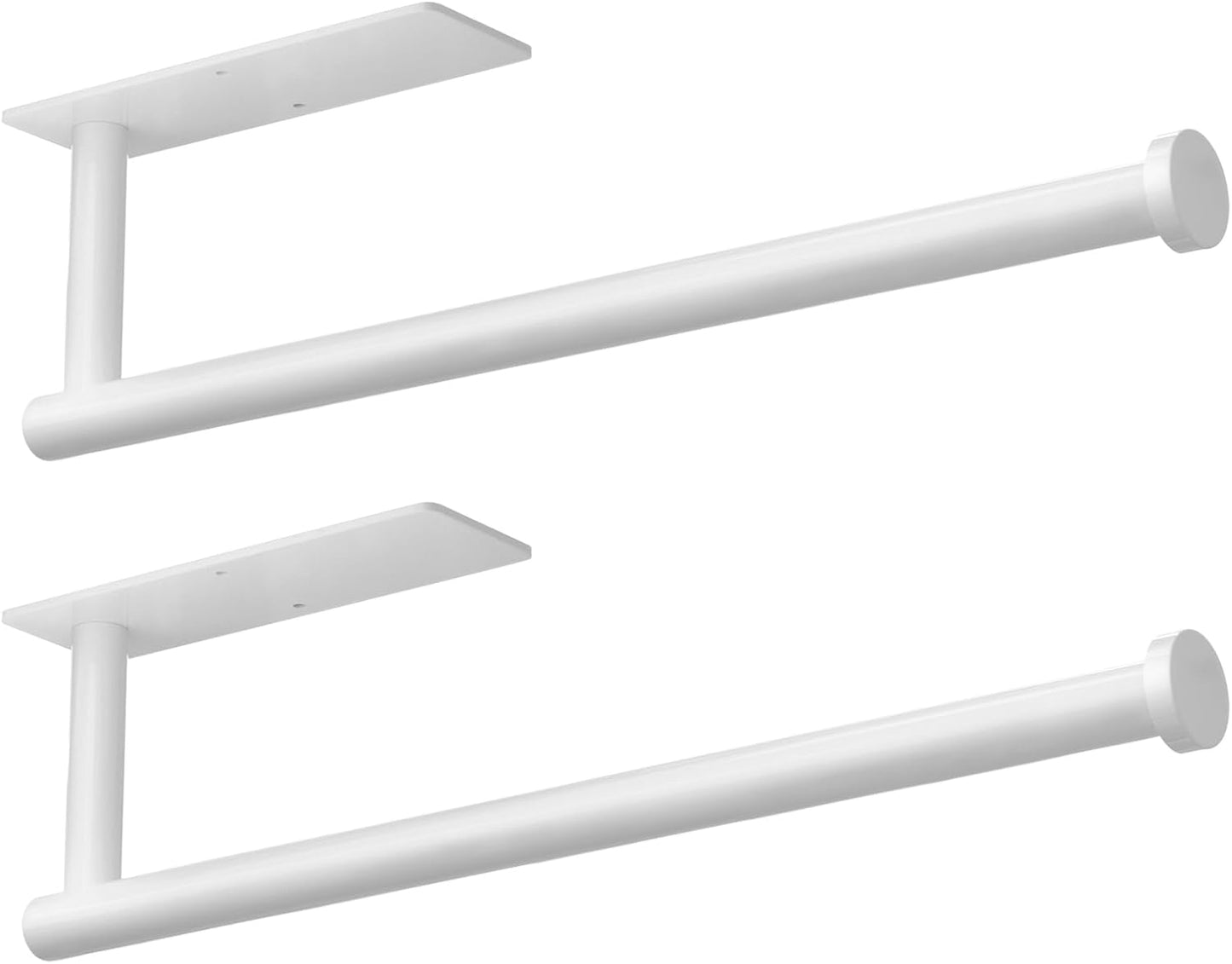 Paper Towel Holder - Self-Adhesive or Drilling, Brushed Nickel, Wall Mounted, SUS304 Stainless Steel Kitchen Roll Dispenser Under Cabinet