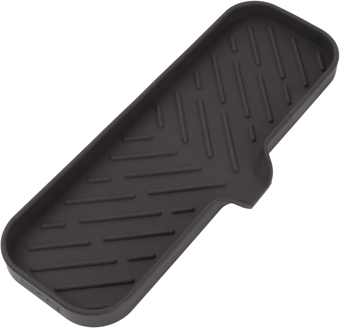 Silicone Bathroom Soap Dishes with Drain Spout-Bathroom and Kitchen Sink Organizer,Sponge Holder,Dish Soap Tray,Perfect for Dispenser,Scrubber,Bottle,Cup on Sink or Counter-Black 4.9"Γ3.2"