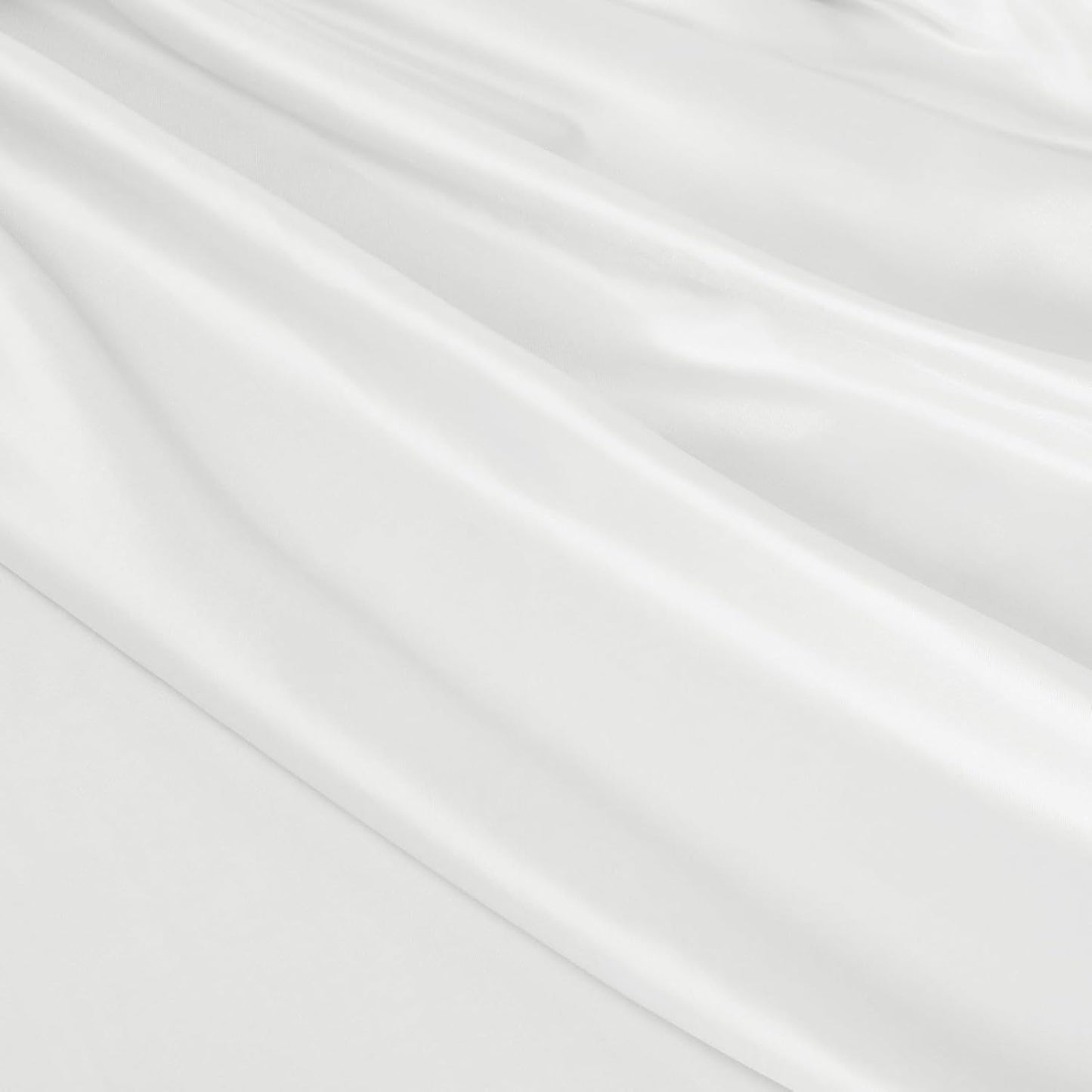 White Satin Oval Tablecloth 60 x 84 Inch Washable for Indoor/Outdoor Use, Wrinkle Resistant Stain Fabric Table Cover for Farmhouse, Dining, Kitchen, Wedding, Banquet, Party