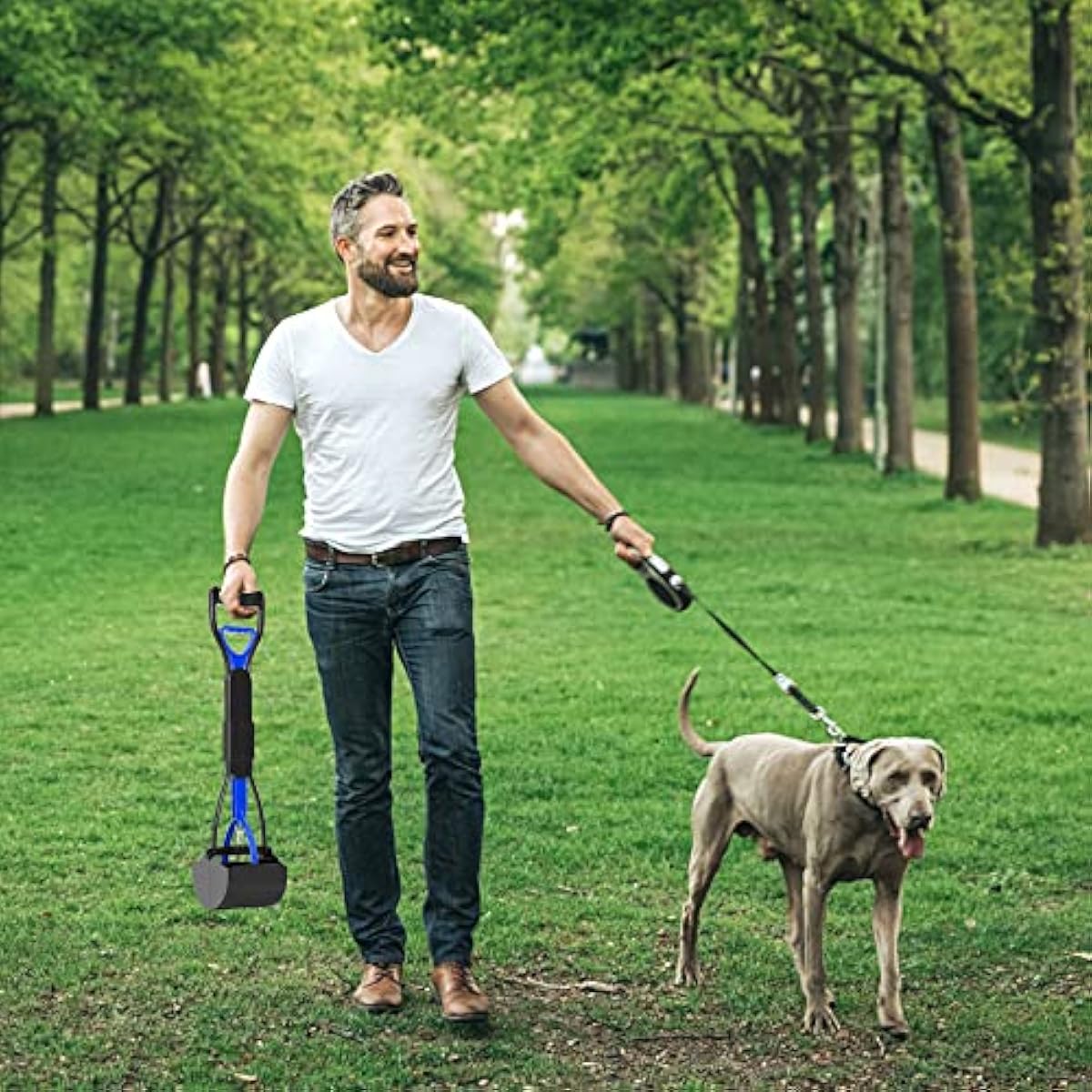 UPSKY Pooper Scooper for Large Small Dogs, Folding Dog Poop Scooper, Sturdy Spring and Premium Materials,Easy to Use for Grass, Dirt, Gravel Pick Up Shovel