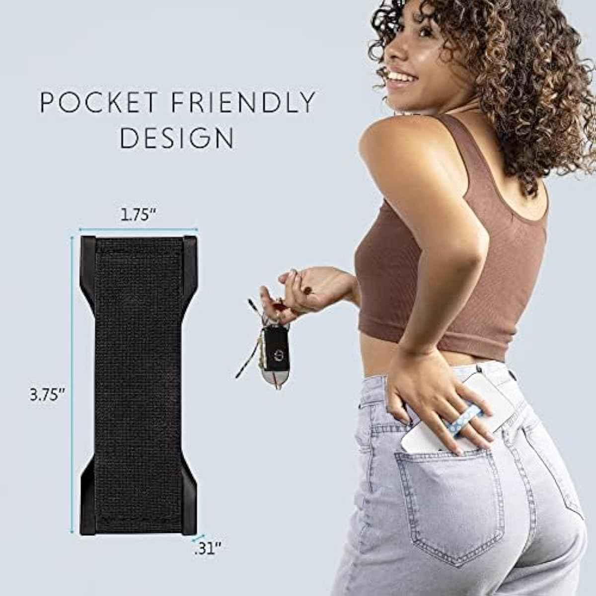 LOVEHANDLE PRO Premium Phone Grip - Silicone Phone Strap - Magnetic Phone Mount and Kickstand for Smartphone and Tablet - Natural Glow Silicone