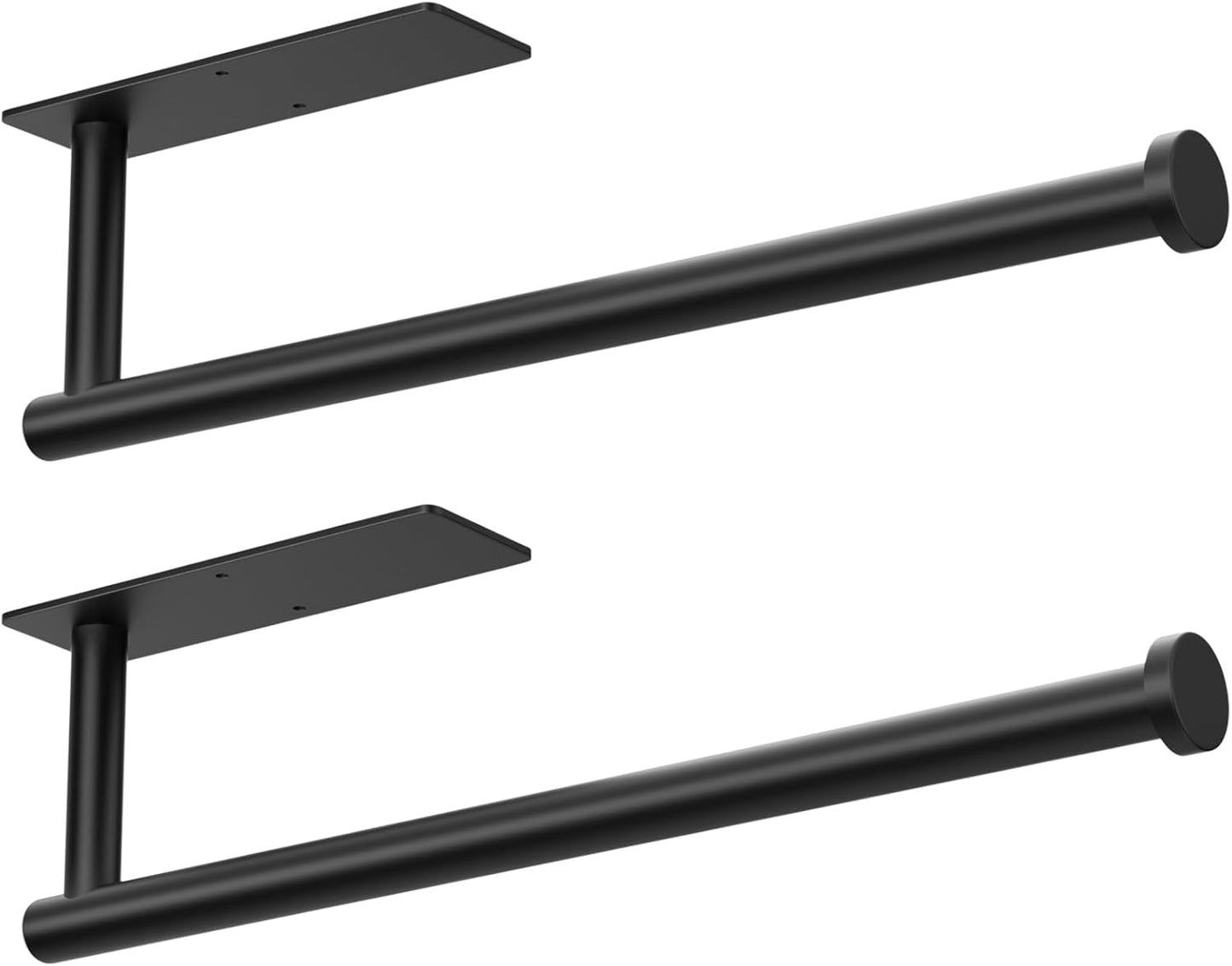 Paper Towel Holder - Self-Adhesive or Drilling, Brushed Nickel, Wall Mounted, SUS304 Stainless Steel Kitchen Roll Dispenser Under Cabinet