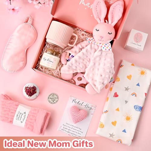 YHRJWN New Mom Gifts, 10 Pcs New Mom Care Package After Baby & After Birth, Postpartum Gifts for Mom, Pregnancy Gift for Expecting Mom, First Time Mothers Day Birthday Gift Set