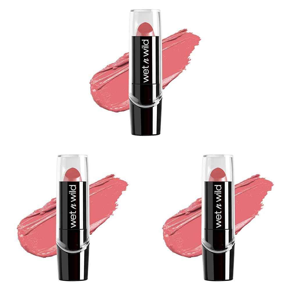 wet n wild Silk Finish Lipstick, Hydrating Rich Buildable Lip Color, Formulated with Vitamins A,E, & Macadamia for Ultimate Hydration, Cruelty-Free & Vegan - Cherry Frost