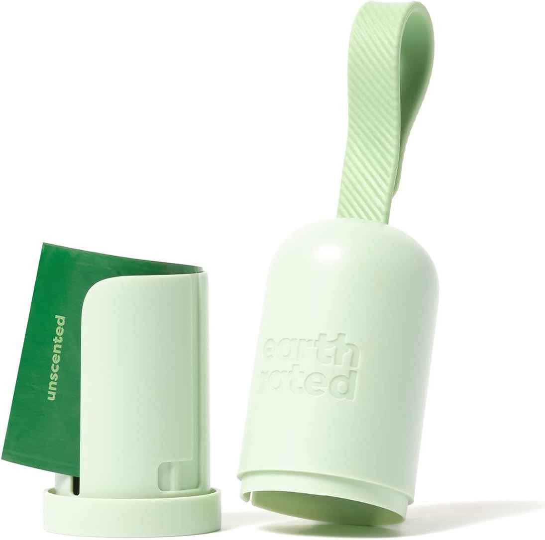 Earth Rated Dog Poop Bag Holder, Durable and Guaranteed Leakproof, Unscented, Dispenser with Starter Roll