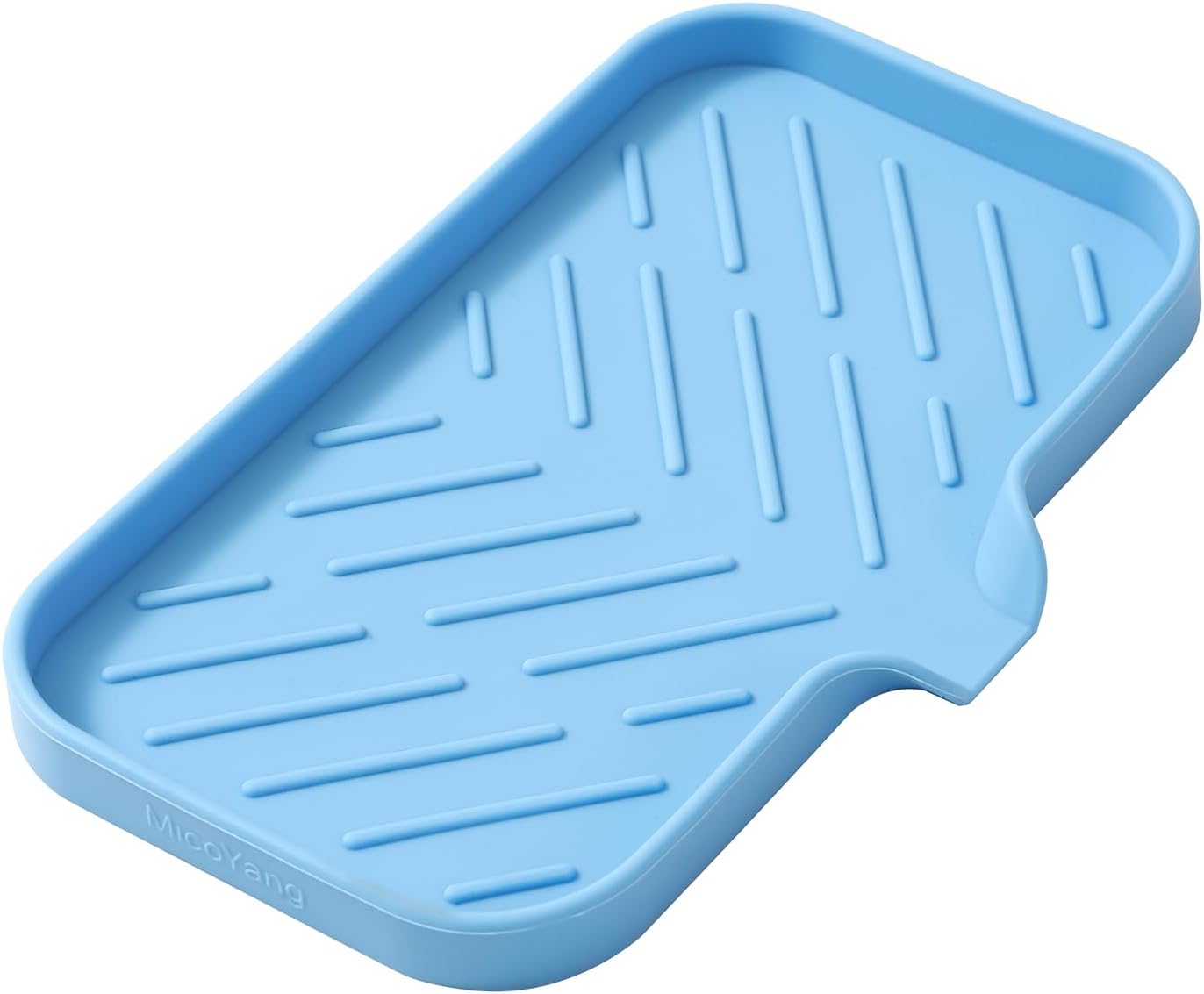 Silicone Bathroom Soap Dishes with Drain Spout-Bathroom and Kitchen Sink Organizer,Sponge Holder,Dish Soap Tray,Perfect for Dispenser,Scrubber,Bottle,Cup on Sink or Counter-Black 4.9"Γ3.2"