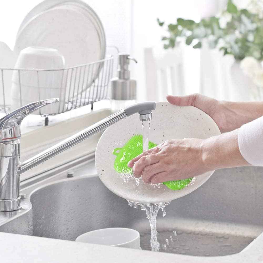 3PCS OstWony Silicone Dish Sponges, Super Food-Grade Silicone Sponges, Multi-Purpose and Efficient Sponge Kitchen Gadgets, Especial Delicate Kitchen Sponge Brush