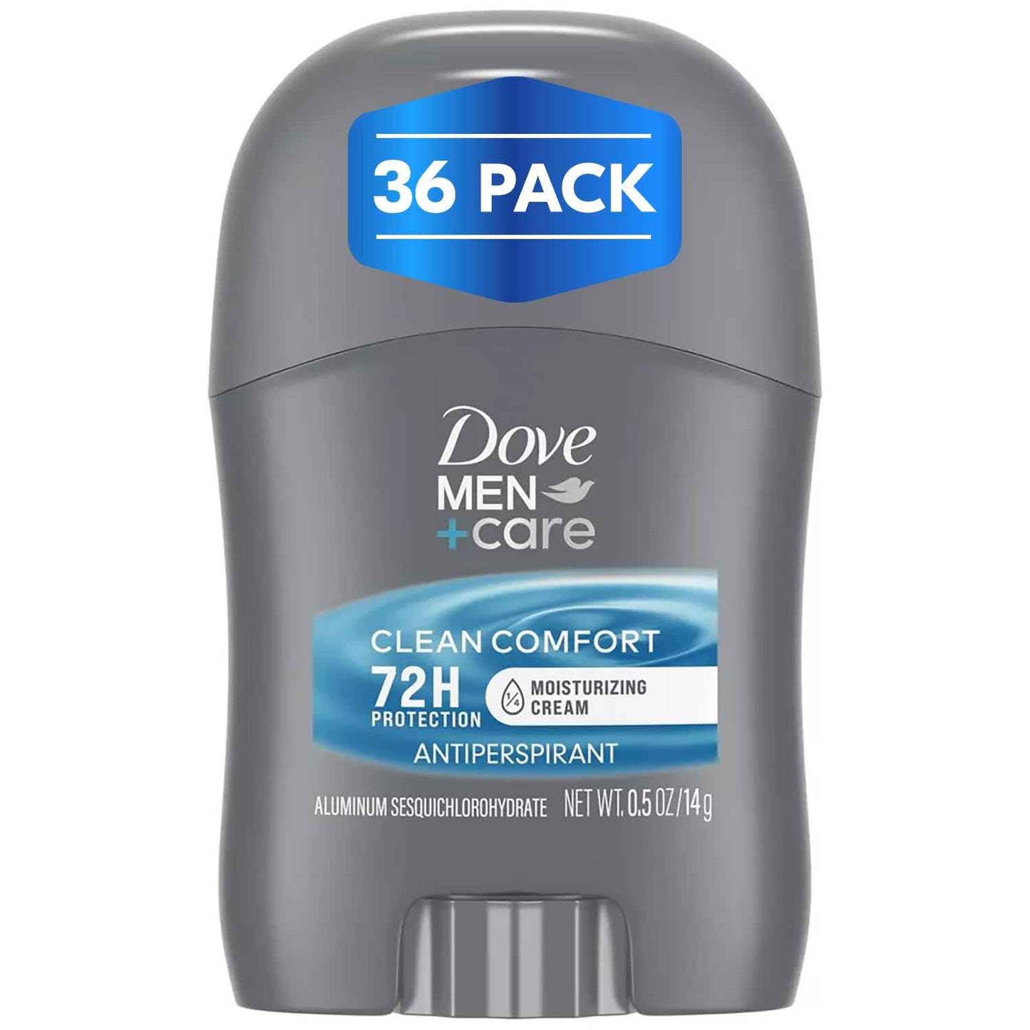 DOVE MEN + CARE Antiperspirant Deodorant Stick Clean Comfort 72-Hour Sweat & Odor Protection Antiperspirant for Men With 1/4 Moisturizing Cream 0.5 oz