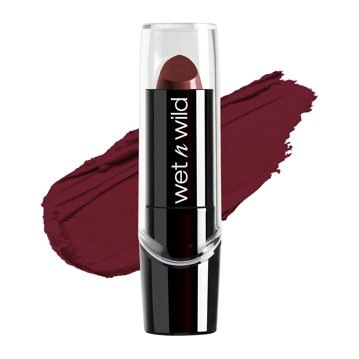 wet n wild Silk Finish Lipstick, Hydrating Rich Buildable Lip Color, Formulated with Vitamins A,E, & Macadamia for Ultimate Hydration, Cruelty-Free & Vegan - Cherry Frost