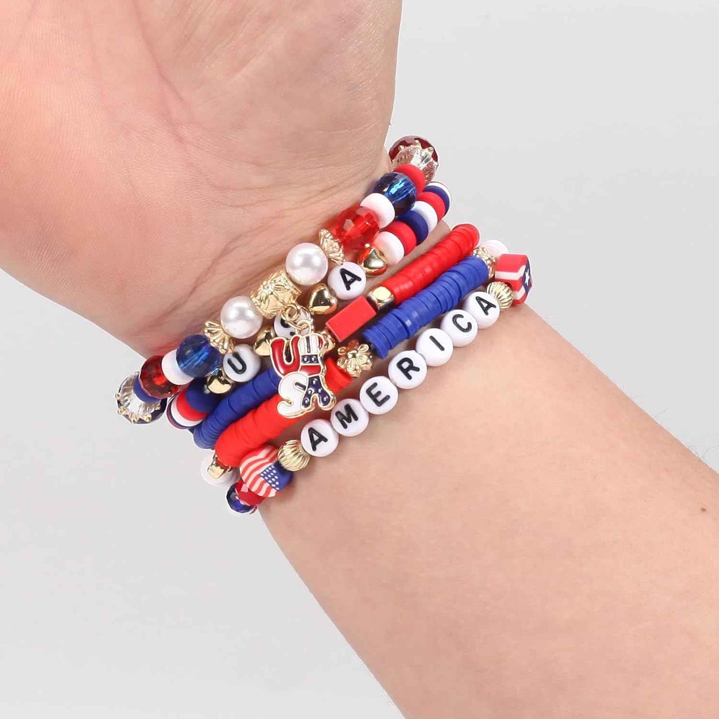 Twinfree Bohemian Bracelets for Women Stretch Multilayer Colorful Beads Bracelet with Charm Jewelry