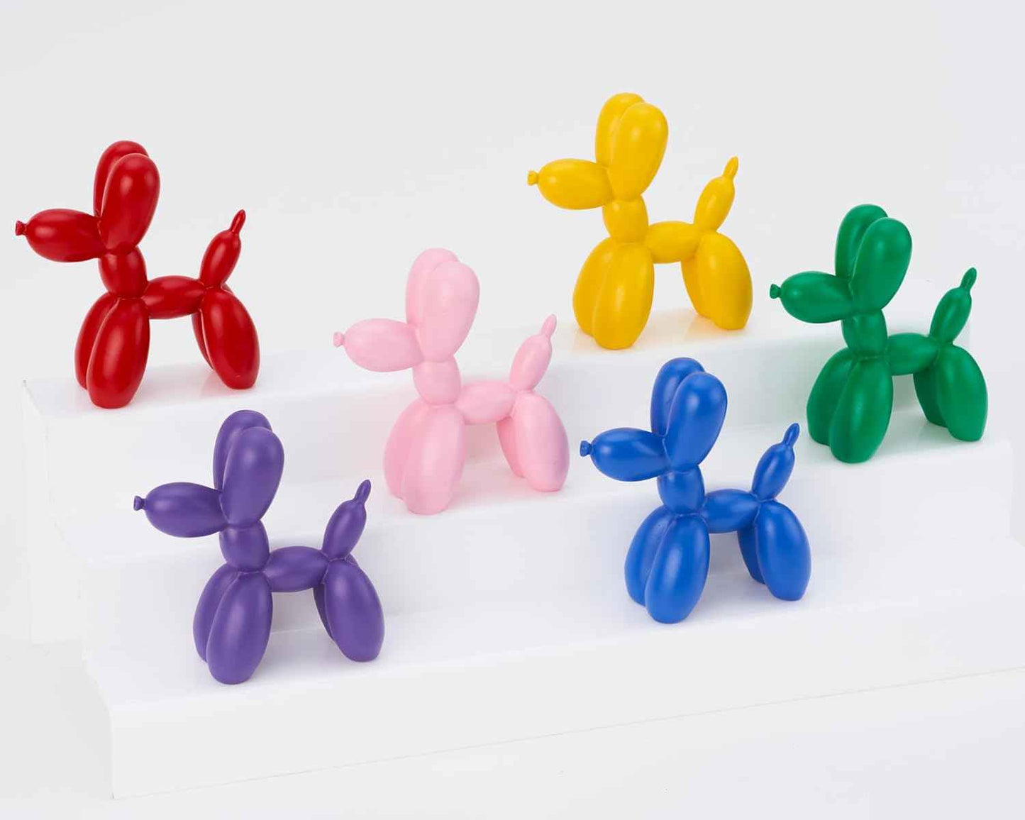 Red Balloon Dog Statue Decor, 4 inch Small Knick Knacks Balloon Dog Animal for Desk Shelf Décor