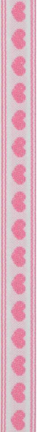 Offray 1/2" Wide Heart Pattern Ribbon for Crafts and Decoration, 9-Foot, Pink
