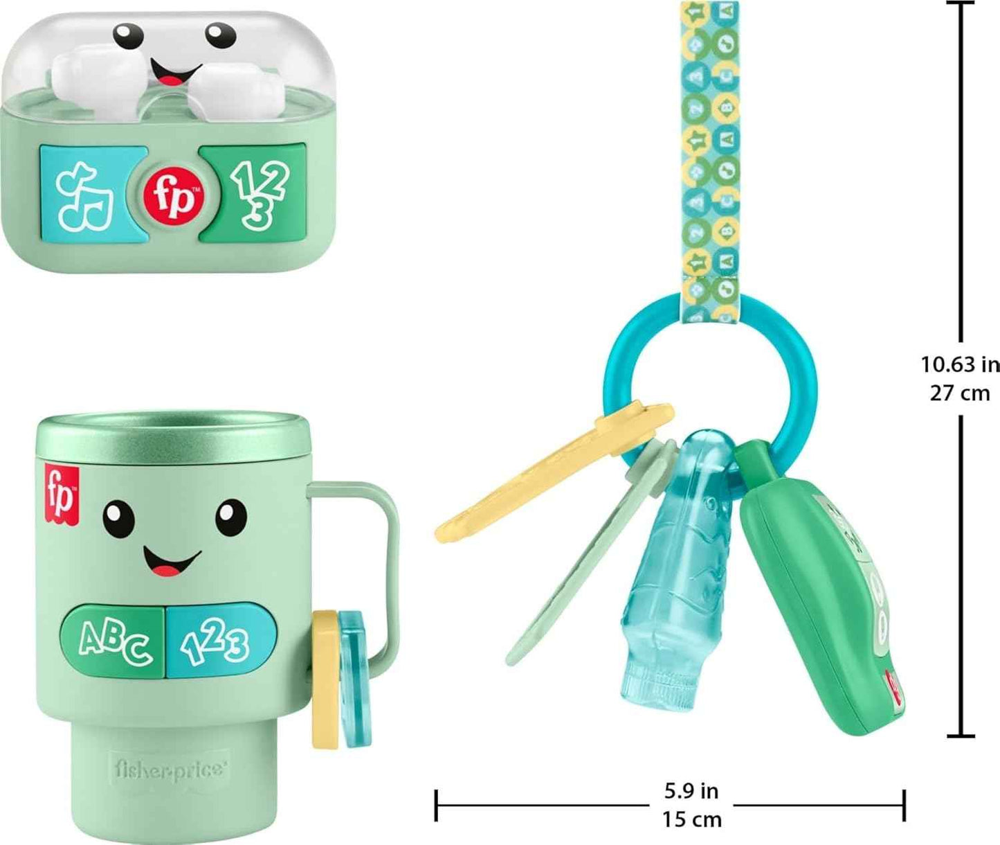 Fisher-Price Baby Toys Laugh & Learn Ready to Go Gift Set, 3 Electronic Learning Activities for Toddler Pretend Play Kids Ages 6+ Months (Amazon Exclusive)