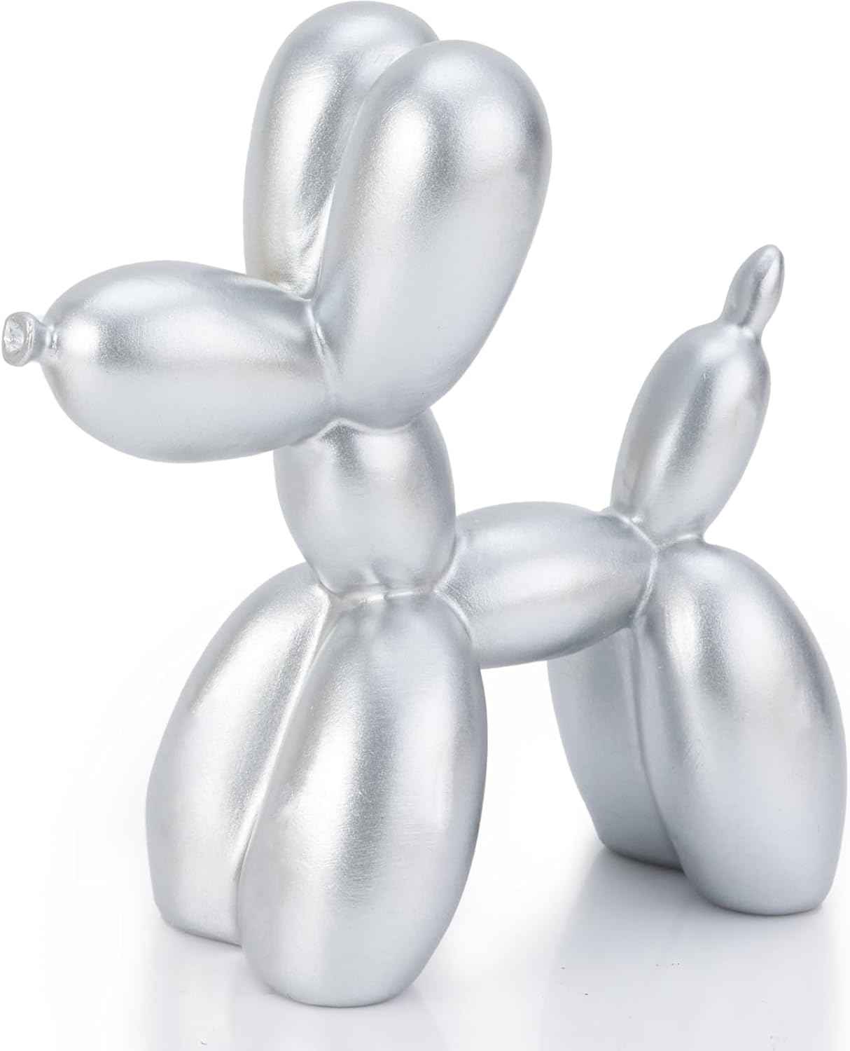 Red Balloon Dog Statue Decor, 4 inch Small Knick Knacks Balloon Dog Animal for Desk Shelf Décor