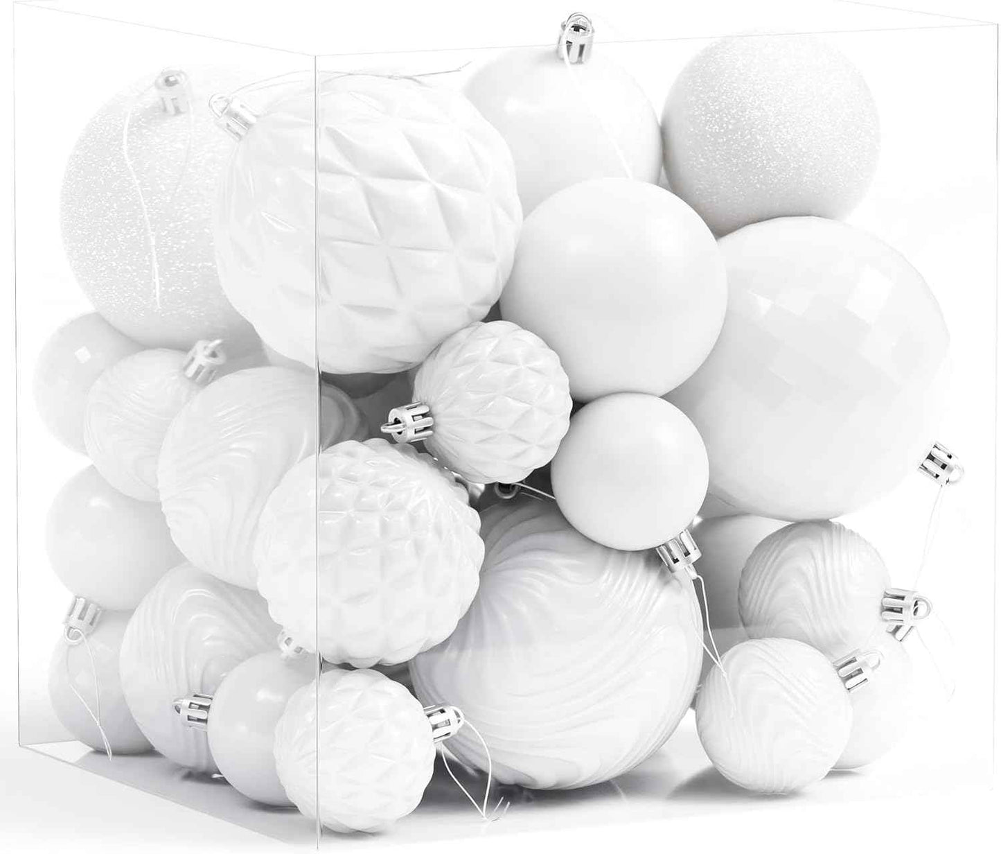 Annecy Christmas Tree Ornaments - 36 PCS Shatterproof Christmas Ball Ornaments Set for Holiday, Wreath & Party Decorations (Multi-Size, Red, Green, Gold)