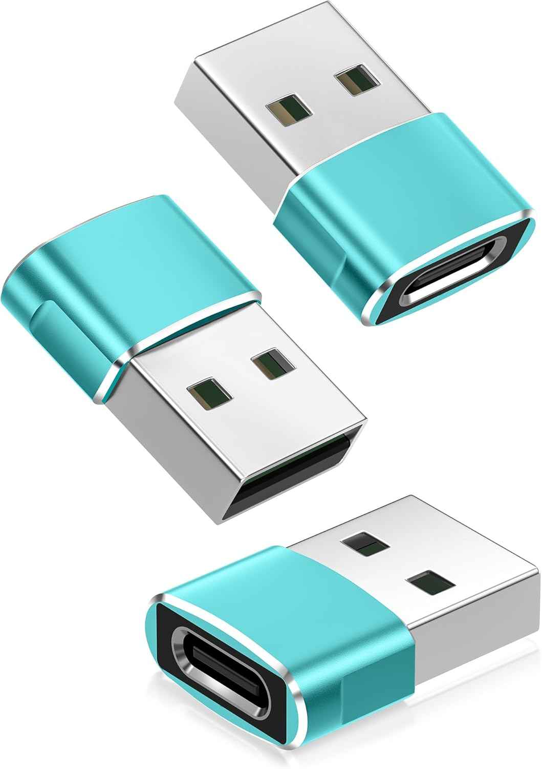 Basesailor USB to USB C Adapter,USBC Female to USB A Male Adapter,Type C Converter Charger for iPhone 17 Pro Max,16 15,Apple Watch iWatch S11 S10 SE,AirPods 3,iPad mini Air,Samsung Galaxy S25,Gray