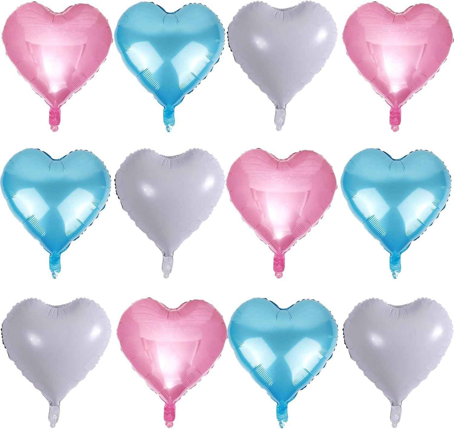 Gradient Pink Heart Shaped balloons Pack of 10,18 Inch Love Valentine Balloons Heart Romantic Balloons For Valentines Day Propose Marriage Wedding Bridal Shower Engagement Party Decorations