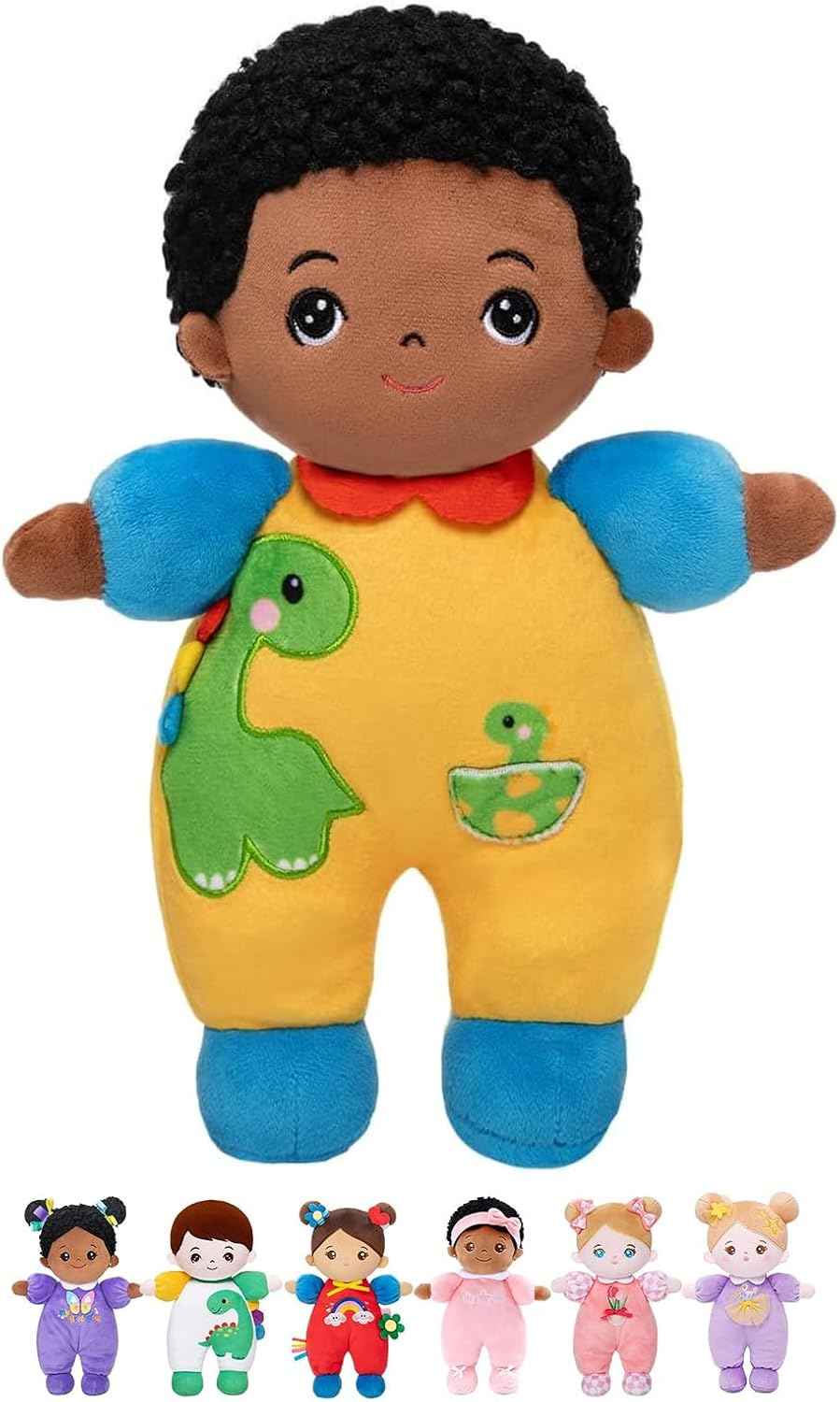 OUOZZZ Soft Baby Doll for 1+ Year Old Girl Gifts - Toys for 1+ Year Old Girl Birthday Christmas Plush Gifts for Toddler Adorable First Doll Tulip Pink 10"