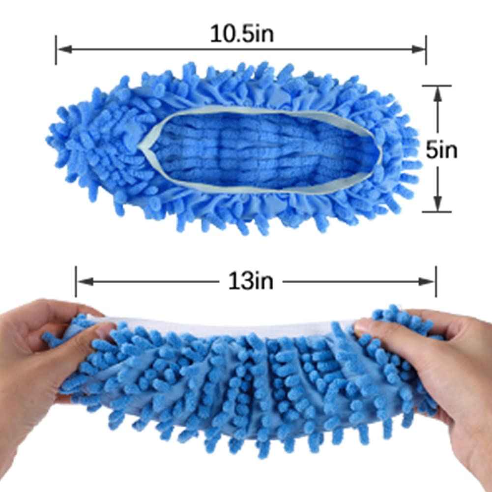 Mop Slippers Shoes 5 Pairs (10 Pieces) - Microfiber Cleaning House Mop Slippers Floor Cleaning Tools Shoe Cover Soft Washable Reusable Microfiber Foot Socks Floor Cleaning Tools Shoe Cover