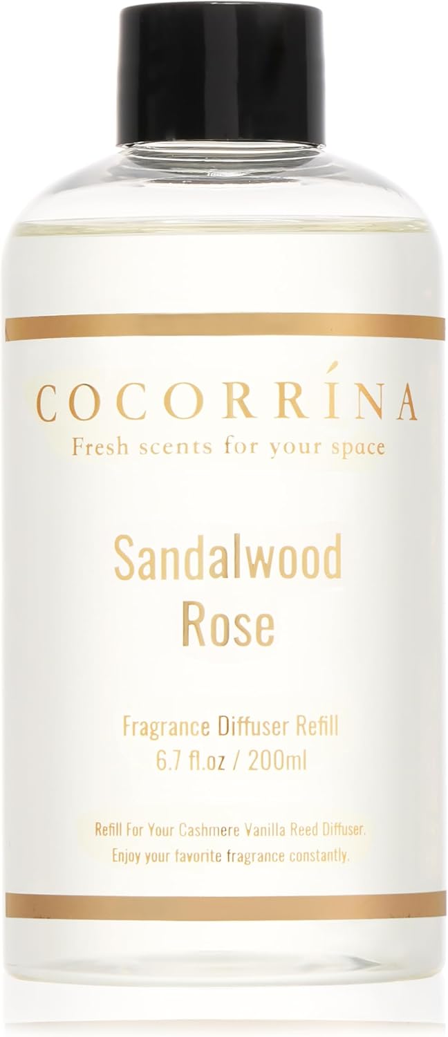 Cocorrína Premium Reed Diffuser Set with Preserved Baby's Breath & Cotton Stick Cashmere Vanilla | 6.7 fl oz Scent Fragrance Oil Diffuser for Bedroom Bathroom Home Décor