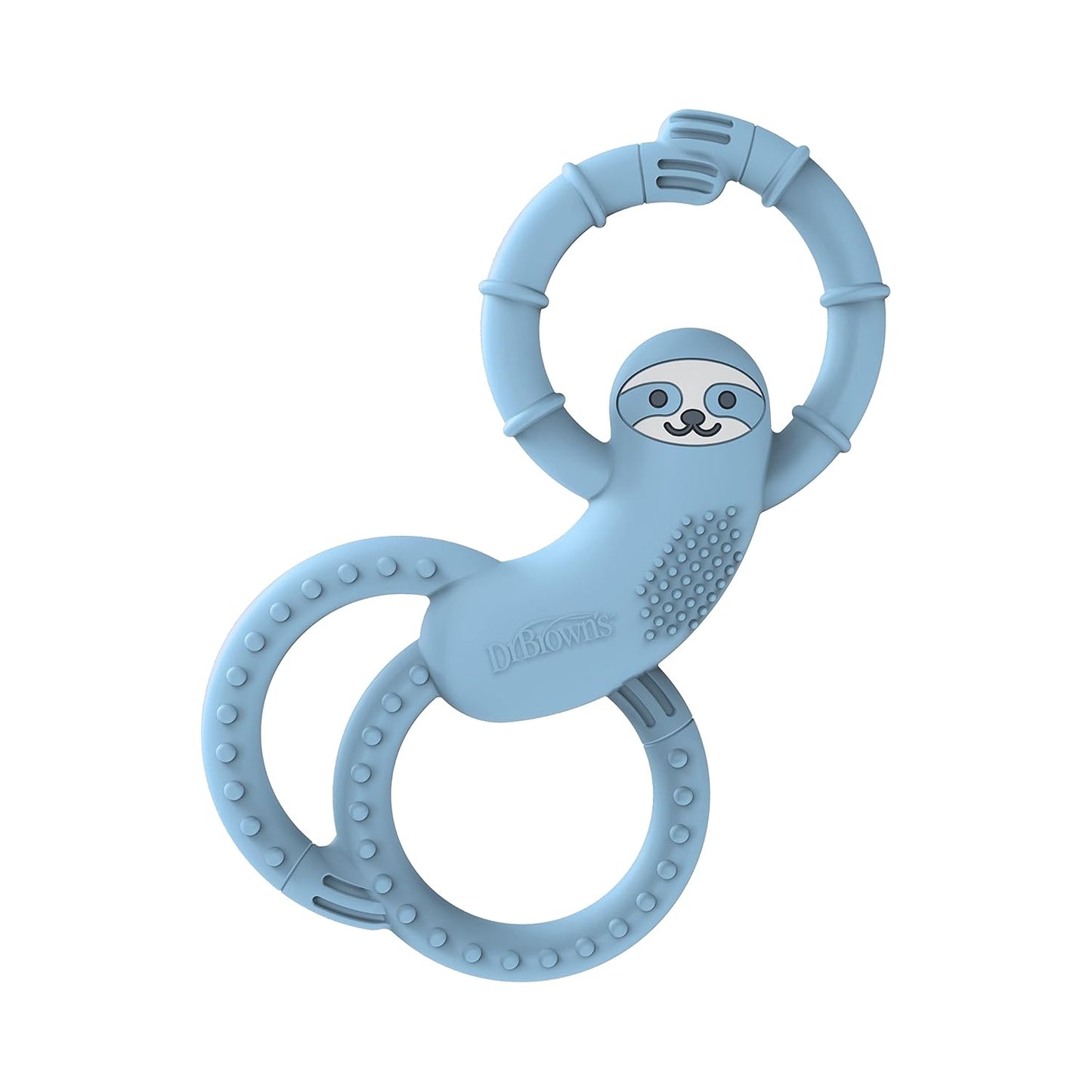 Dr. Brown's Flexees Teether, Pink Bunny, Soft 100% Silicone Baby Teether, BPA Free, 3m+, 1 Pack