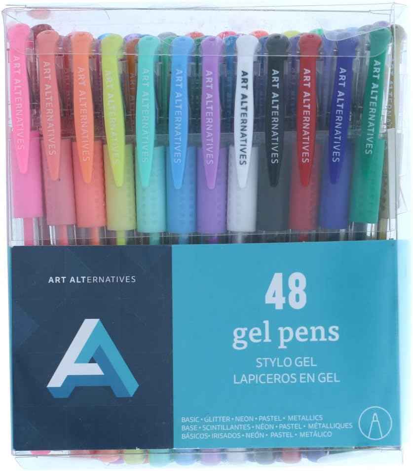 Art Alternatives Gel Pen, Metallic Pink - Ballpoint - Non-Smear + Quick Dry - Writing, Drawing, Coloring, Journal, Planner