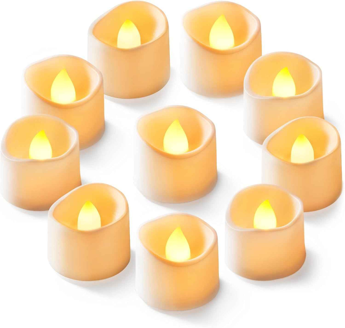Homemory 12Pcs Flickering Flameless Candle Battery Operated, 200+Hours Fake Electric LED Tea Lights for Votive, Centerpiece Table Decorations, Wedding, Aniversary, Halloween, Christmas