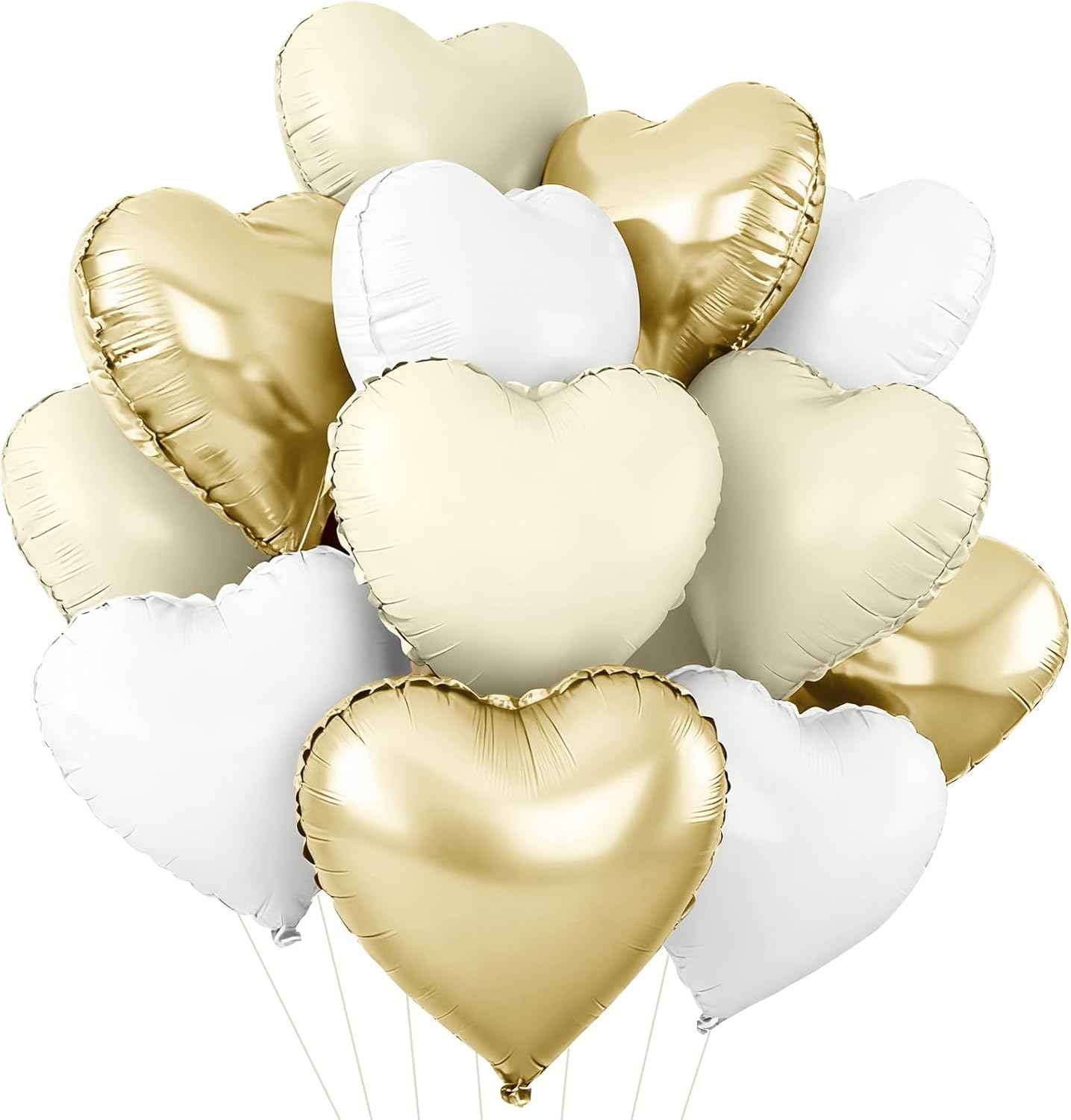 TONIFUL 30Pcs 18 Inch Red Heart Balloons Valentine’s Day Heart Shape Foil Mylar Balloons Decoration for Romantic Valentine's Day Wedding Bridal Shower Anniversary Engagement Party Supplies