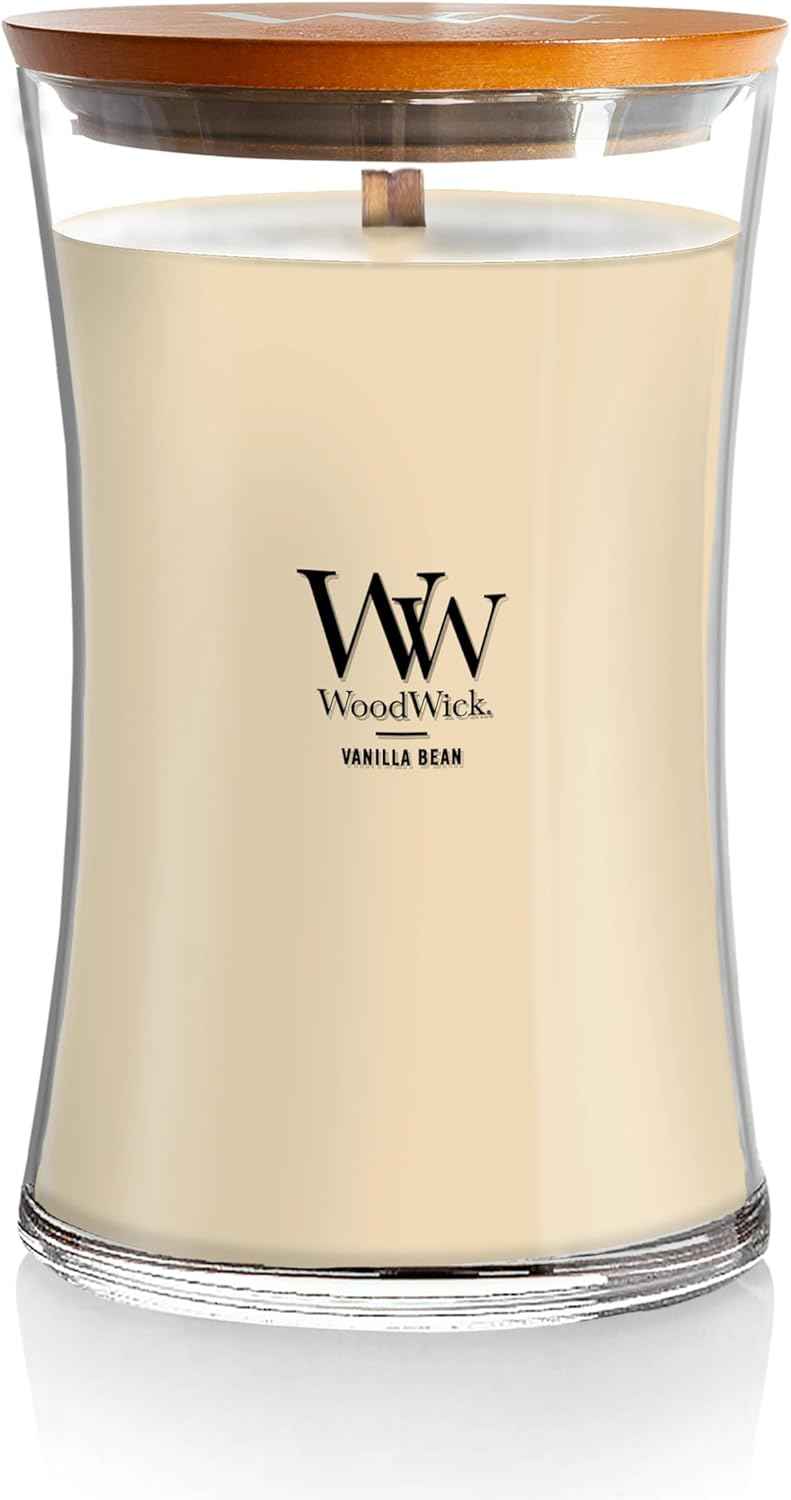 WoodWick Cinnamon Chai Holiday Candle Gifts for Women and Men, 9.7 oz Medium Hourglass Candle with Crackling Wick
