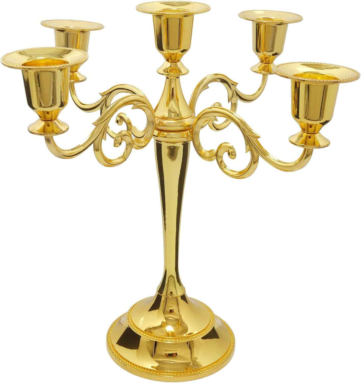 3 Candle Metal Candelabra Candlesticks Holder for Formal Events, Wedding, Church, Holiday DΓ©cor, Halloween β Taper Candle Holder Stand Centerpiece Elegant Decoration Piece for Table,Silver