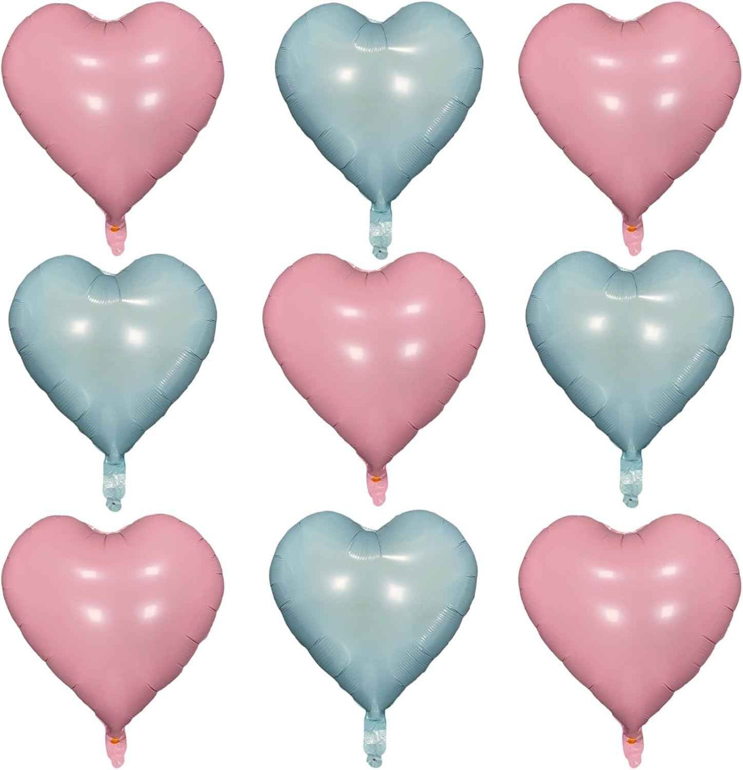 Gradient Pink Heart Shaped balloons Pack of 10,18 Inch Love Valentine Balloons Heart Romantic Balloons For Valentines Day Propose Marriage Wedding Bridal Shower Engagement Party Decorations