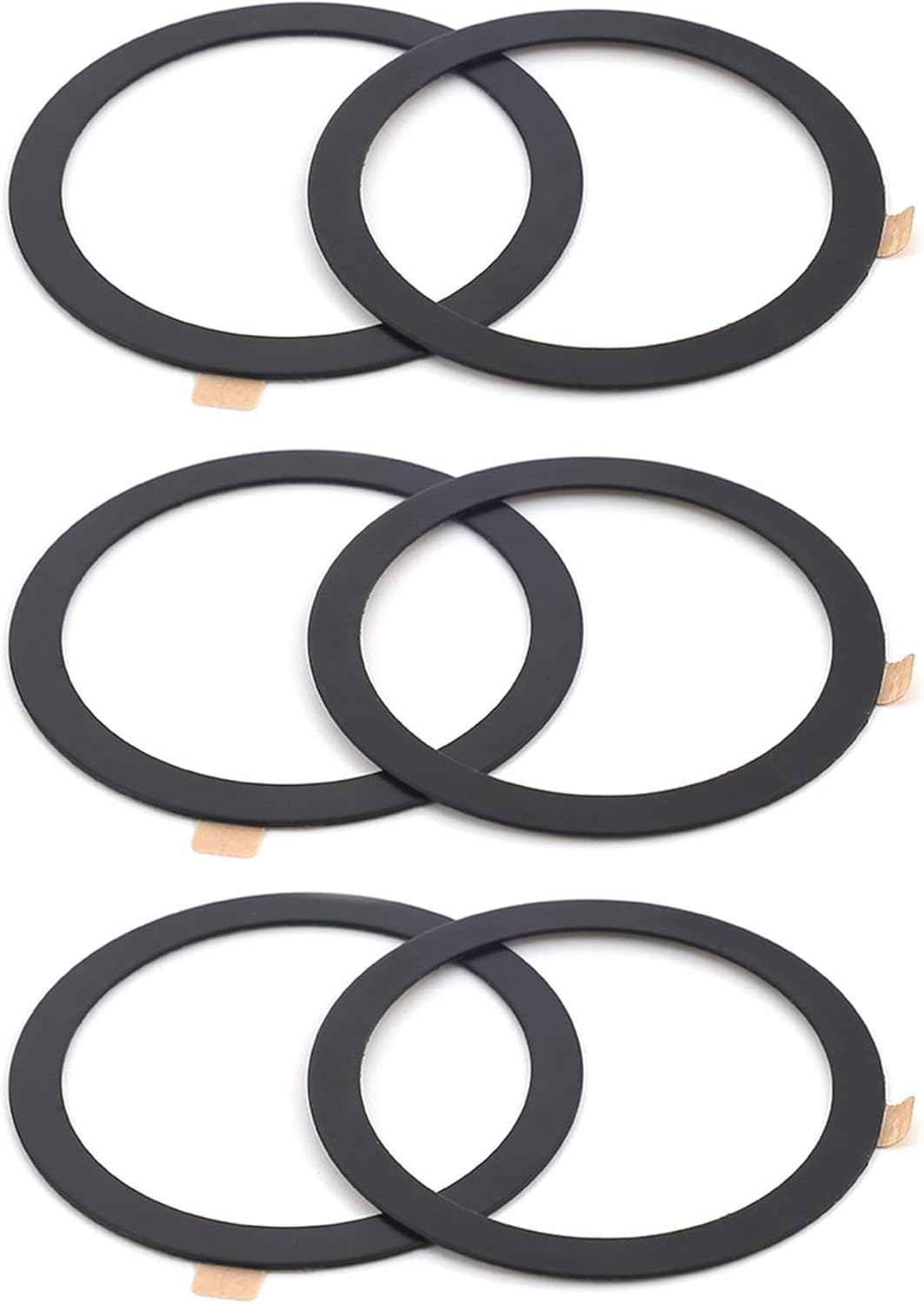 TENOC Universal Metal Ring Sticker for Magnetic Charger Compatible with iPhone/Samsung/Android All Cellphones, Magnetic Mount/Phone Holder Conversion Accessories, 3Pcs, Black