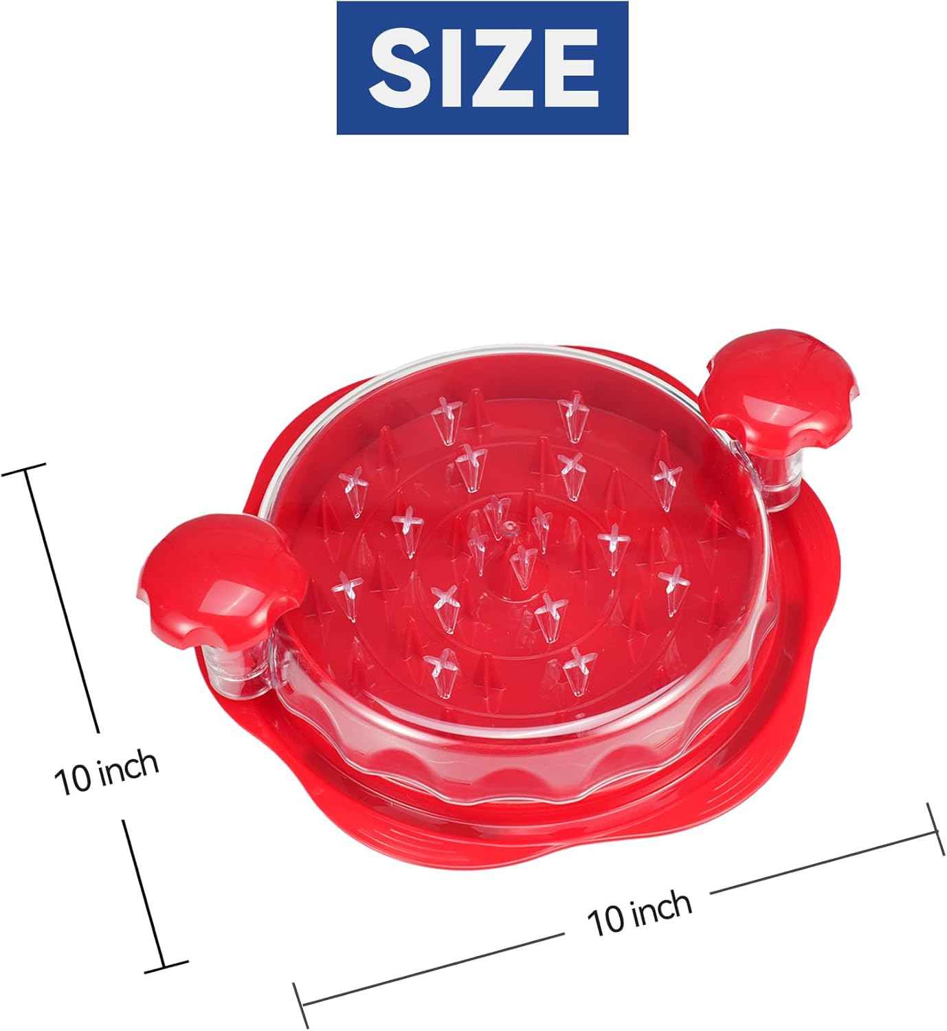 Chicken Shredder Tool Twist for Kitchen, Manual Chicken Breast Grinder Machine for Ground Food, Meat & Vegetables, Elegant Red