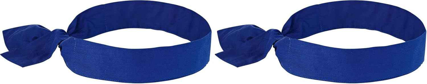 Ergodyne Chill Its 6700 Cooling Bandana, Evaporative Polymer Crystals for Cooling Relief, Tie for Adjustable Fit, Blue