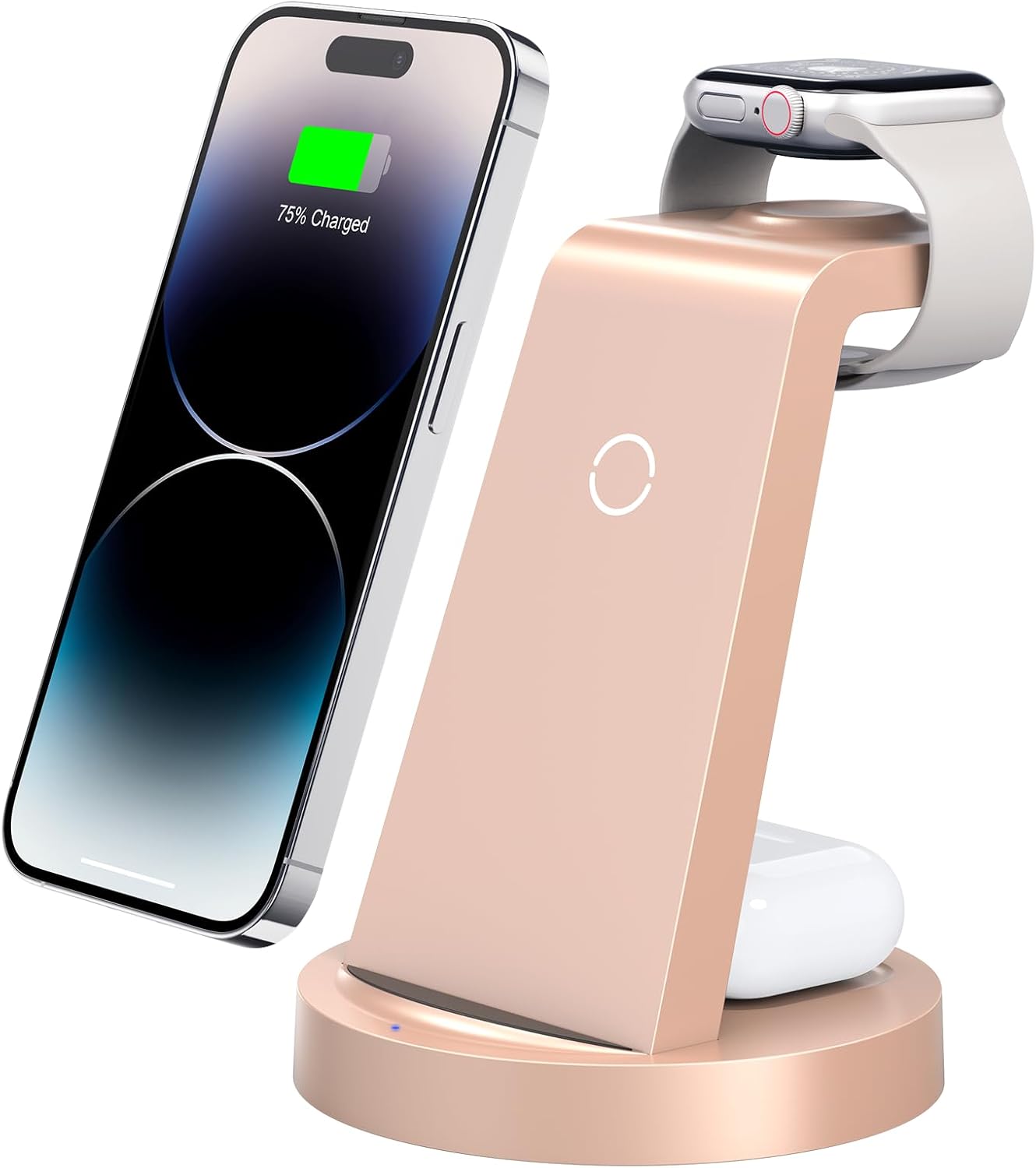3 in 1 Charging Station for iPhone, Wireless Charger for iPhone 17 16e 16 15 14 13 12 11 X Pro Max & Apple Watch - Wireless Charging Station for AirPods 4 3 Pro - Rayz Mart