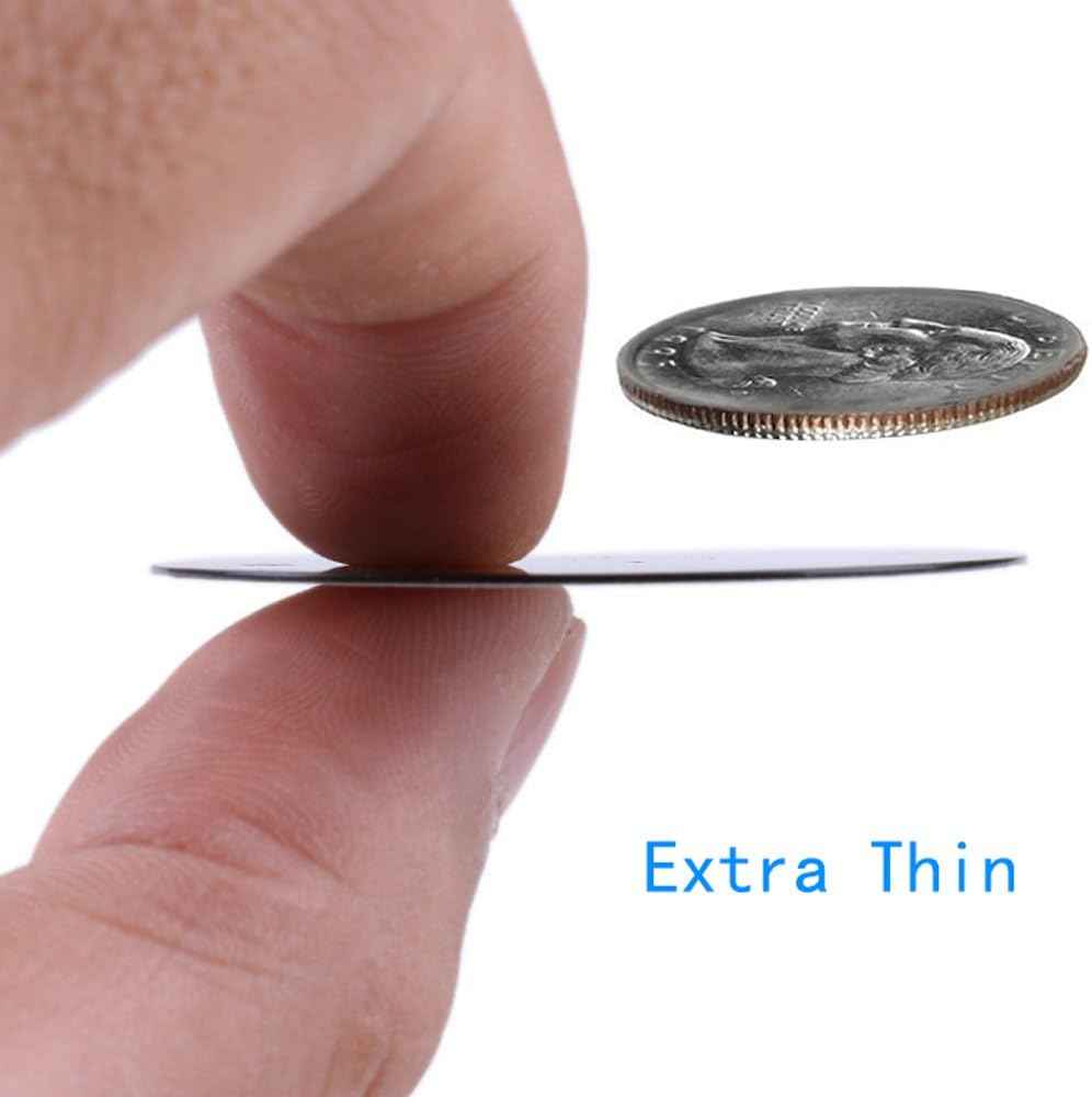 Universal Metal Plate 8 Pack for Magnetic Phone Car Mount Holder Cradle with Adhesive (Compatible with Magnetic Mounts) - 4 Rectangle and 4 Round, Black